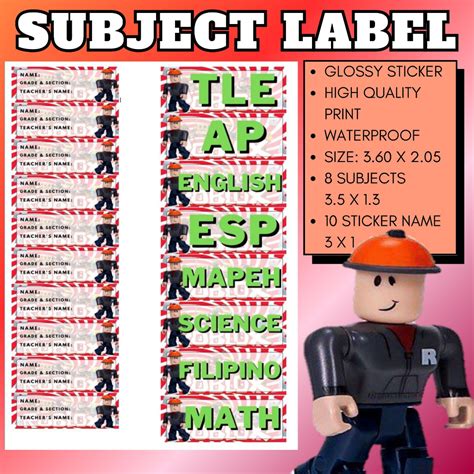 Image result for Roblox Subject Label Sticker Design
