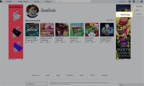 Image result for Roblox Settings