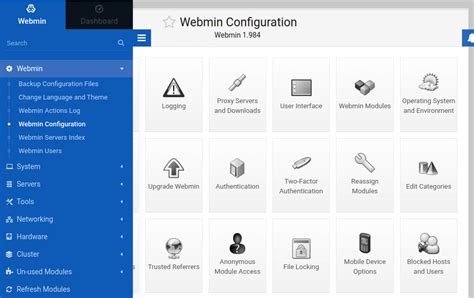Image result for Webmin phpMyAdmin