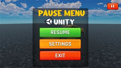 Unity Pause Button に対する画像結果