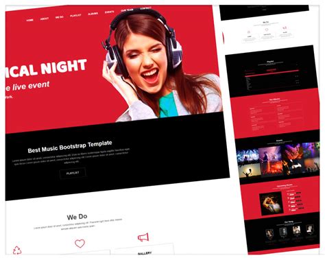 Image result for Free Band Website Templates