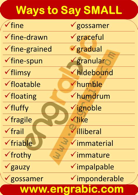 Image result for Other Words for Small