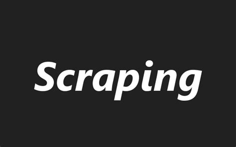Scraping に対する画像結果