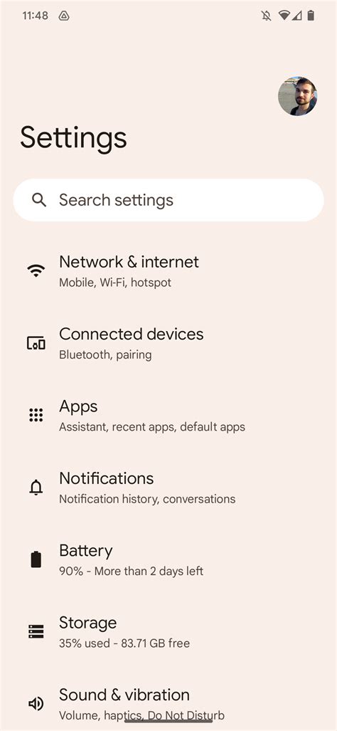 Image result for Setting Page for Android