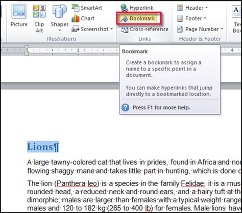 Image result for How to Link Index to Pages in Word