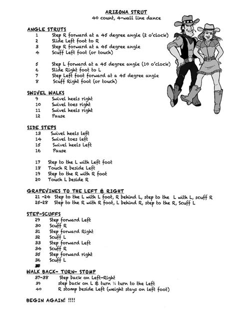 Afbeeldingsresultaten voor Line Dance Step Sheets Printable