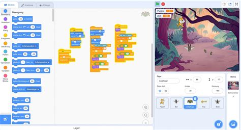 Toradh íomhá ar Scratch Tutorial Spiel Programmieren