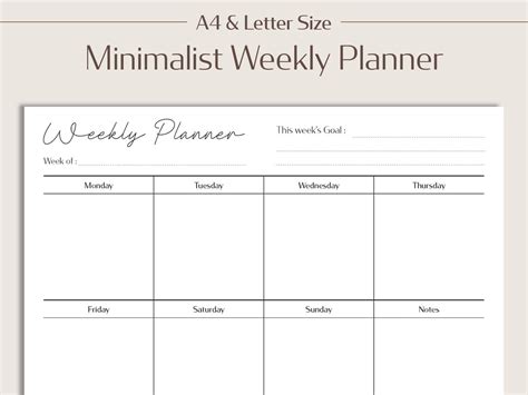 Toradh íomhá ar Weekly Planner Template PDF