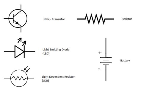 Toradh íomhá ar Symbol of LED in Circuit Diagram