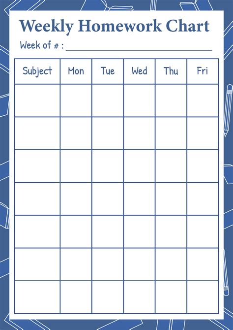Image result for Free Printable Homework Charts