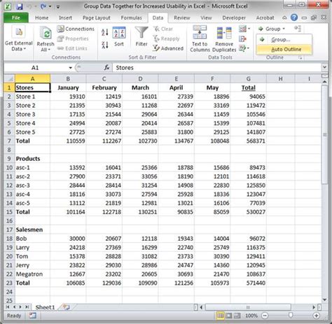 Image result for How to Organize Data into Group in Excel