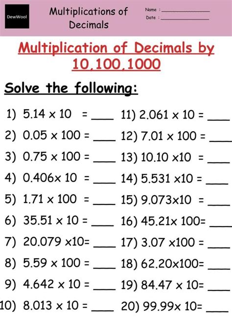 Afbeeldingsresultaten voor Decimal Multiplication Grid
