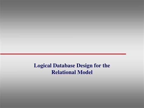 Logical Database Design PPT に対する画像結果