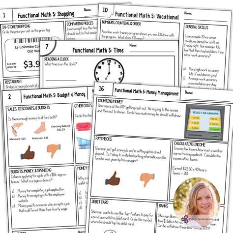 Afbeeldingsresultaten voor Functional Math Worksheets