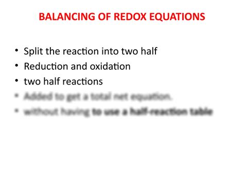 Balancing Redox Equations に対する画像結果