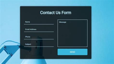 Image result for Contact Form HTML/CSS