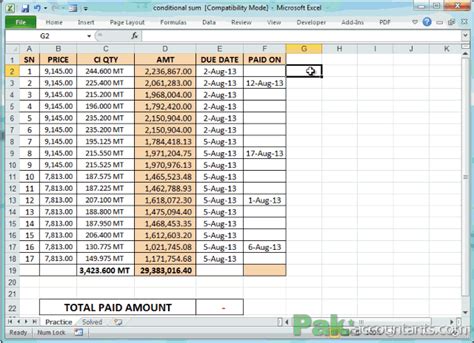 If Condition in Excel with Sum に対する画像結果