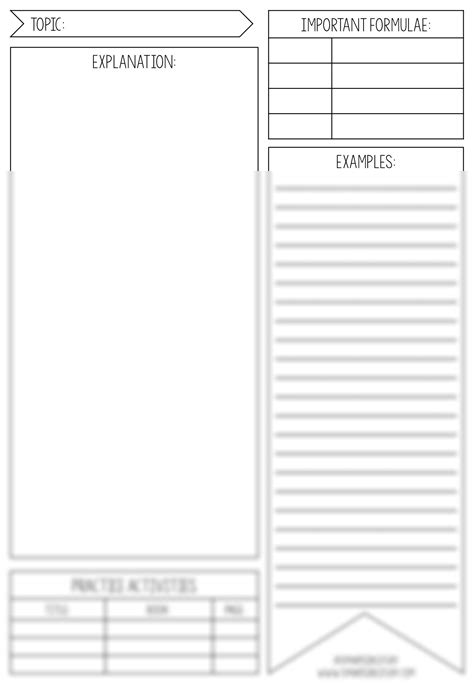 Image result for Math Guided Notes Template