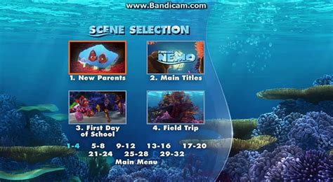 Image result for Finding Nemo 2003 Dvd Menu Walkthrough