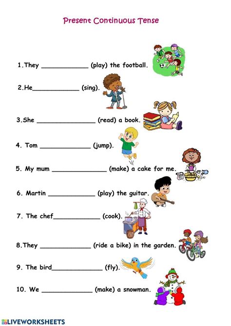 Present Progressive Negative Worksheet に対する画像結果