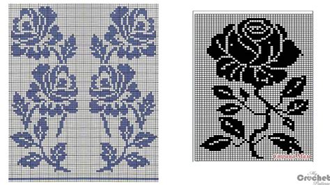 Image result for Filet Crochet Rose Chart