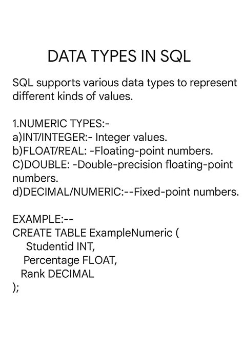 Image result for SQL Data Ttpes