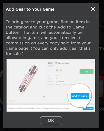 Image result for How to Allow Gear in Your Roblox Game 2021