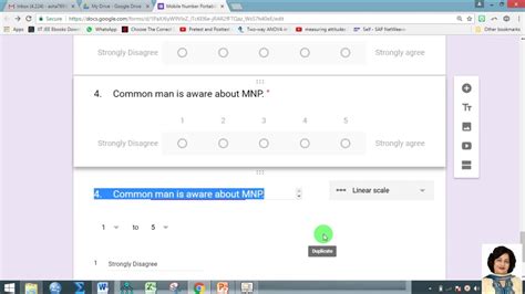 Image result for Linear Scale in Google Forms