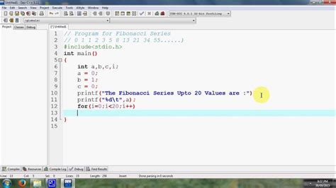 Image result for Fibonacci Series in C Using Loop