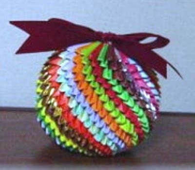 origami Thread Ball 3D ~ origami instructions art and craft ideas