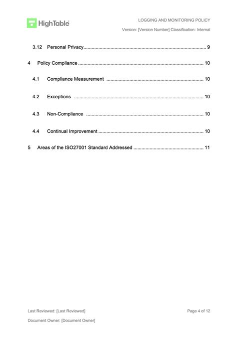Image result for Logging and Monitoring Policy Example