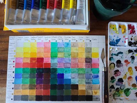 Acrylic Artists Paint Color Chart に対する画像結果