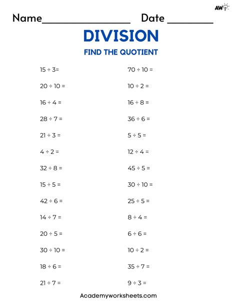 Division Worksheets に対する画像結果