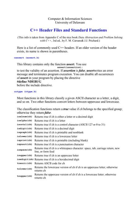 Toradh íomhá ar C Header Files List and Functions
