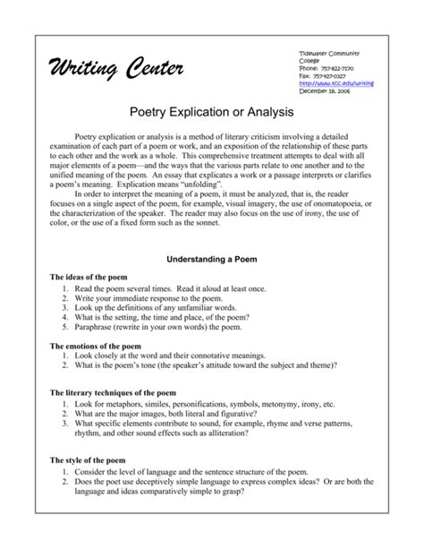 Image result for Explication Example