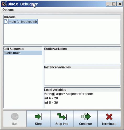 Afbeeldingsresultaten voor BlueJ Debugger