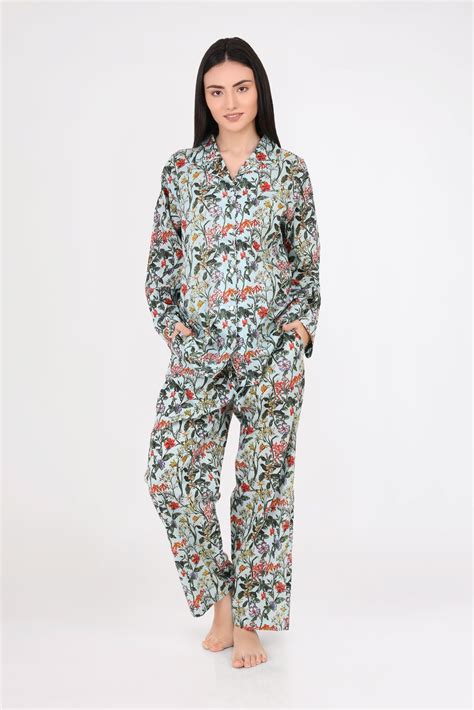 Image result for Green Floral Pyjamas