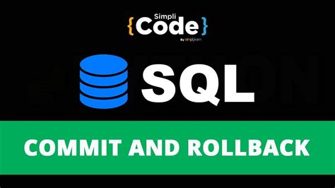Image result for Commit and Roll Back SQL