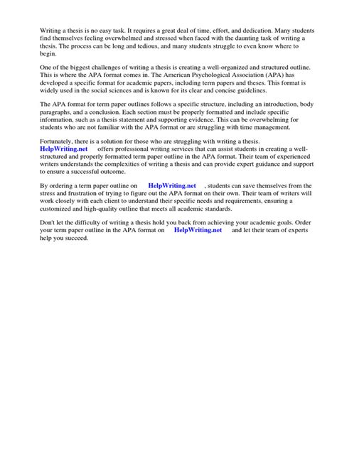 Term Paper Outline Format に対する画像結果