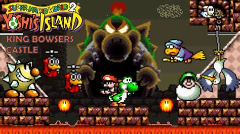 Super Mario World 2 Yoshis Island 100% Walkthrough (King Bowsers Castle ...