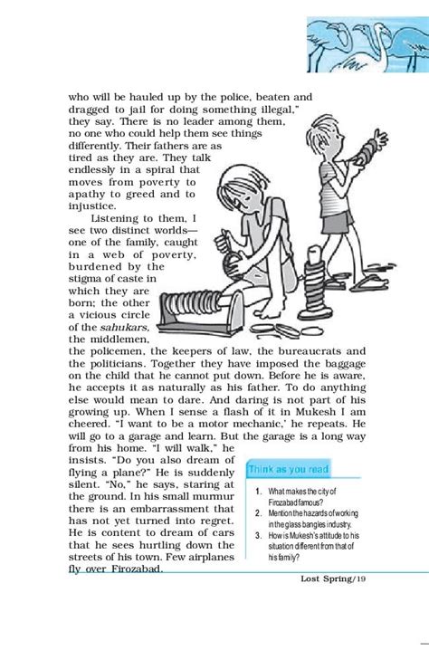 Image result for CBSE Class 12 English Chapter Lost Spring