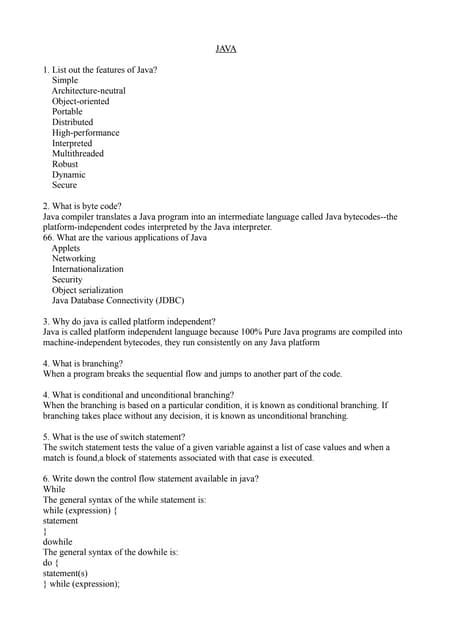 Image result for Java Viva Questions