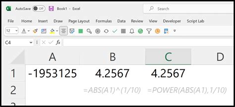 How to Write the N Root in Excel に対する画像結果