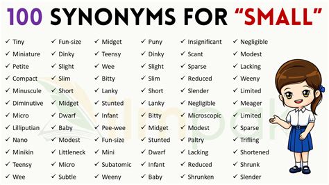 Image result for Other Words for Small