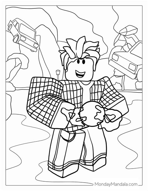 Toradh íomhá ar Roblox Square Colouring in Page