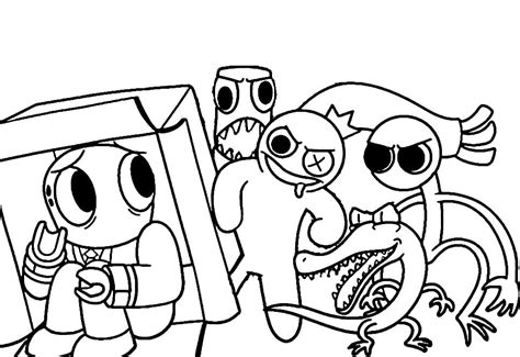 Image result for Roblox Rainbow Friends Outline Picture