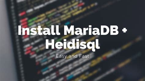 Toradh íomhá ar MariaDB and HeidiSQL