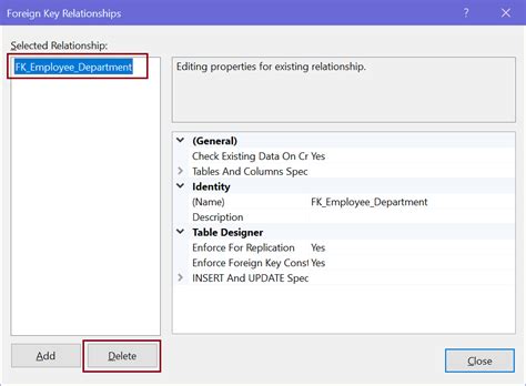 Image result for How to Remove Foreign Key in SQL