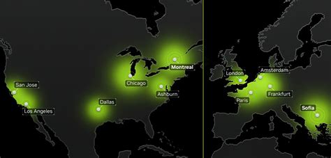 Toradh íomhá ar GeForce Now. Server Locations Map