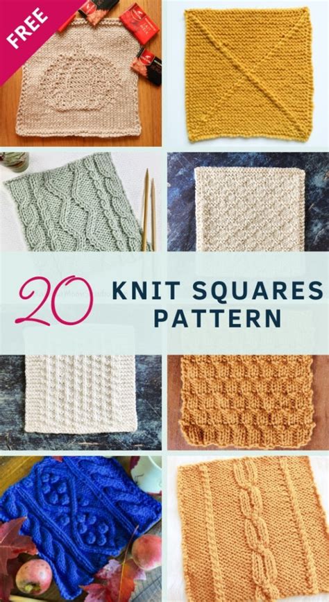 Image result for Knitted Square Patterns